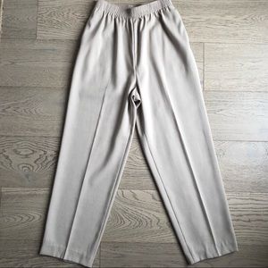 Vintage Trouser Pant Taupe Beige Pleat Dress Pant